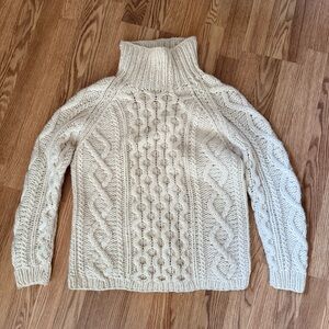 Vintage David Brett‎ Inc. Wool Cable Knit Fisherman’s Sweater Made in Italy